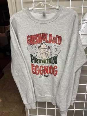 Unlicensed Christmas Vacation Griswold Family Eggnog Crewneck Sweatshirt Large 