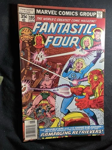 $1 VINTAGE COMICS MARVEL FANTASTIC FOUR #195 COMIC BOOK SUB MARINER