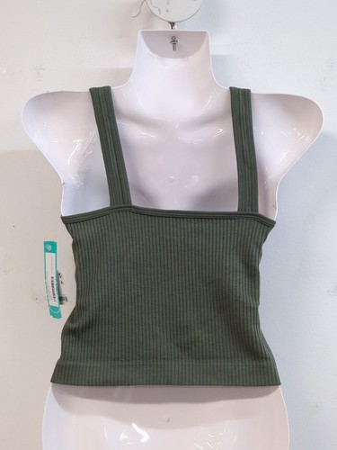 Free People Intimately Solid Rib Brami Women Size Small Olive Green - Picture 4 of 8