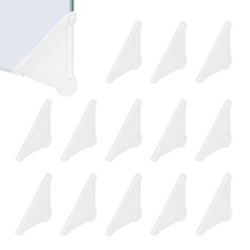 50x3 mm Plastic Triangle Corner Protector, 60 Pcs Glass Corner Protectors, White