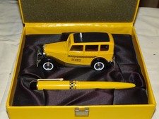 EVERSHARP SKYLINE YELLOW CAB Fountain Pen 14ct nib SOLIDO TAXI 1936 Ford NY
