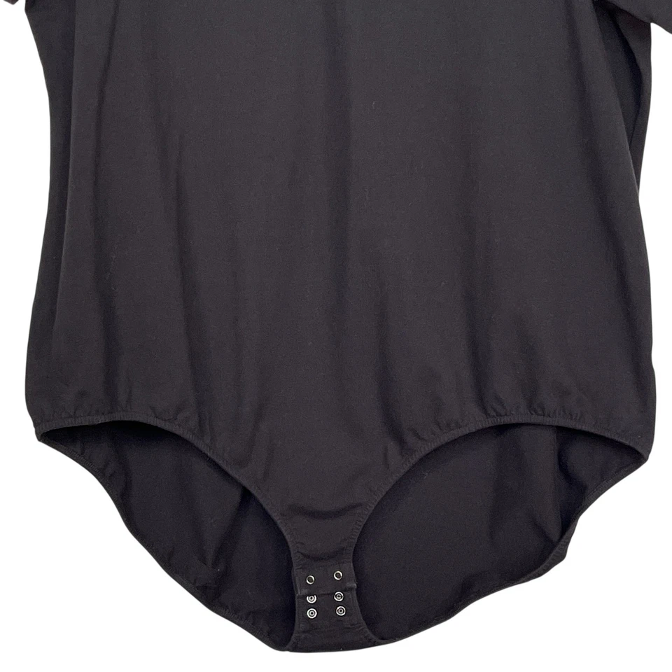Body Lane Bryant para mujer Top negro manga corta talla grande 26/28 Foto 4 de 4