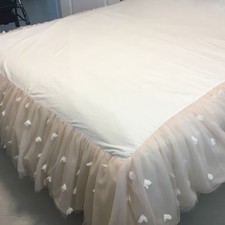 Pottery Barn Kids Monique Lhuillier Ethereal Tulle Butterfly Blush Full BedSkirt