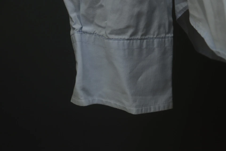 Camisa de Vestir Valentino Roma Azul Algodón Calce Ajustado Manga Larga Abotonada Talla 44 Foto 4 de 4