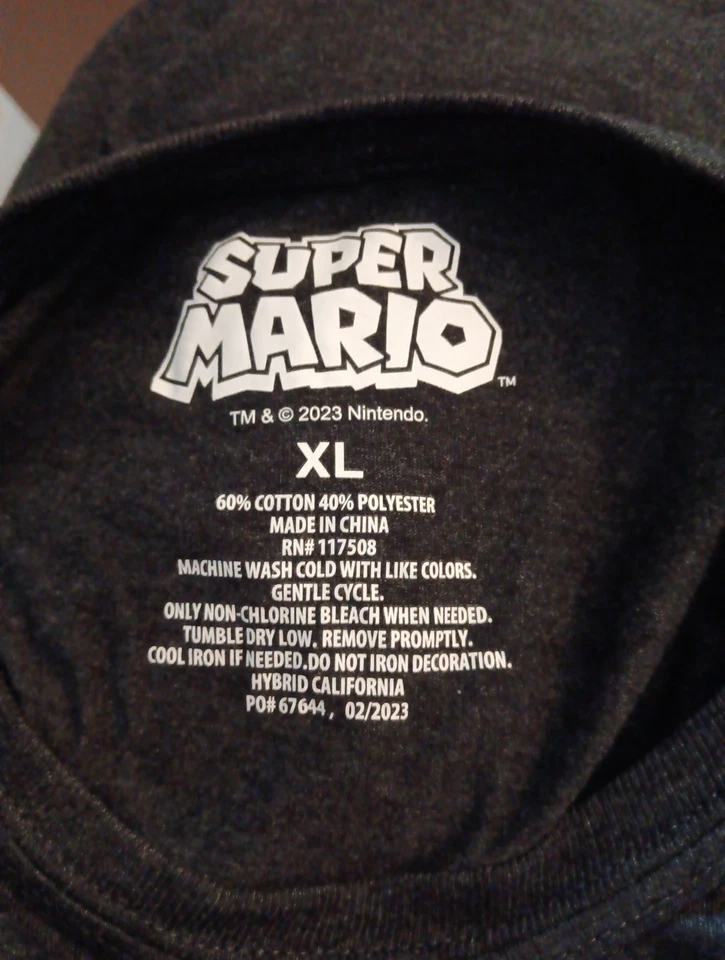 Lindo Top Camiseta Nintendo Super Mario Bros Película Sapo Niñas XL Foto 4 de 4