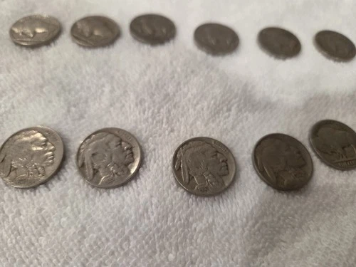 22x Buffalo Nickel Lot 5C Circulated Copper-Nickel Native American 1913-1938