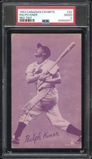 1953 CANADIAN EXHIBITS RED TINT #22 RALPH KINER PSA 2
