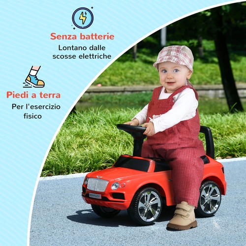 AIYAPLAY Macchina per Bambini 18-36 Mesi a Spinta Licenza Bentley Bentayga Rosso - Foto 9 di 10
