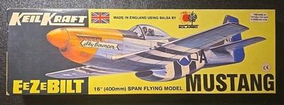 Vintage Keil Kraft Mustang Span Flying Model KK0024 Flying Plane Kit-NIB