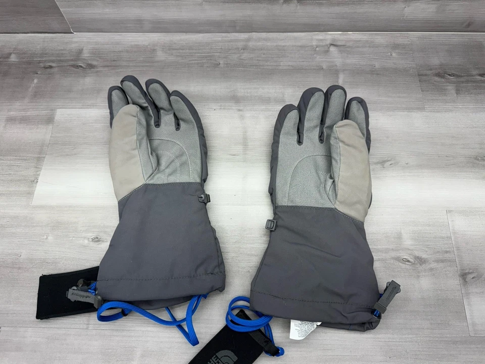 Luvas masculinas North Face cinza médio HyVent impermeável esqui neve inverno ao ar livre - Imagem 2 de 3