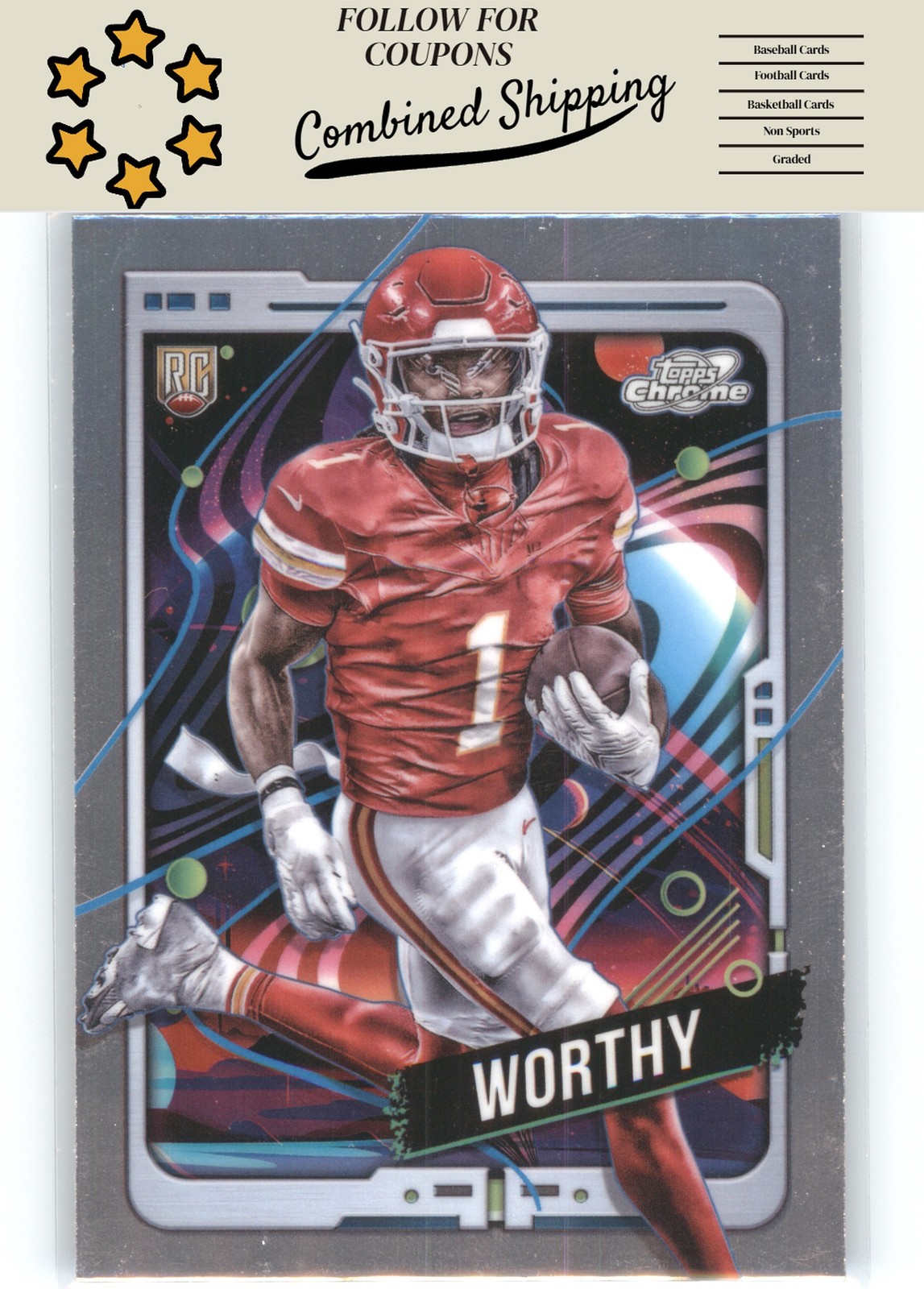 2024 Topps Chrome Cosmic #146 Xavier Worthy