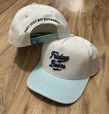 The Friday of Beers Hat - They Just Hit Different - Cap White/Blue - NWOT