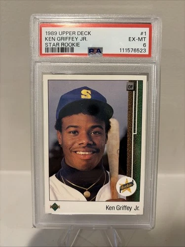 1989 Upper Deck - Star Rookie Ken Griffey Jr #1 (RC) PSA 6 Mariners HOF