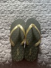 Michael Kors Brown and Gold Glitter Flip Flops  NEW Size 9 — photo 2