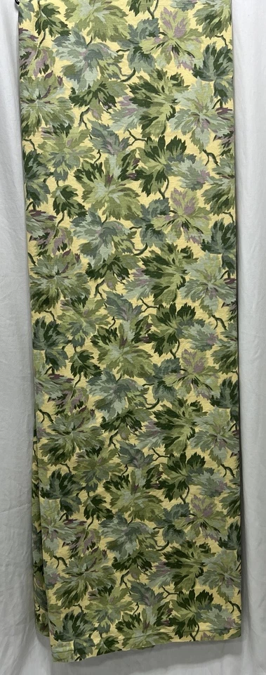 Tela Bloomcraft Vintage Años 80 Serigrafía Original Hojas Verde Dobladillo 55 X 77 Foto 2 de 4