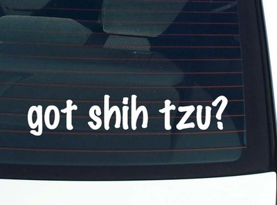 got shih tzu? CAR DECAL BUMPER STICKER VINYL FUNNY JOKE WINDOW