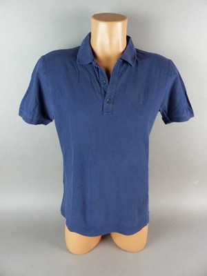 Hugo Boss Herren Shirt Poloshirt Gr M Blau kurzarm Regular Kent Polohemd (20746)