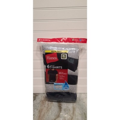 Hanes 6 Pack Tagless Soft & Breathable Wicking Cool Comfort New Size XL