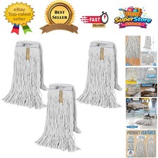 Heavy Duty Kentucky Mop Head Replacement - Super Absorbent Cotton 16oz x3