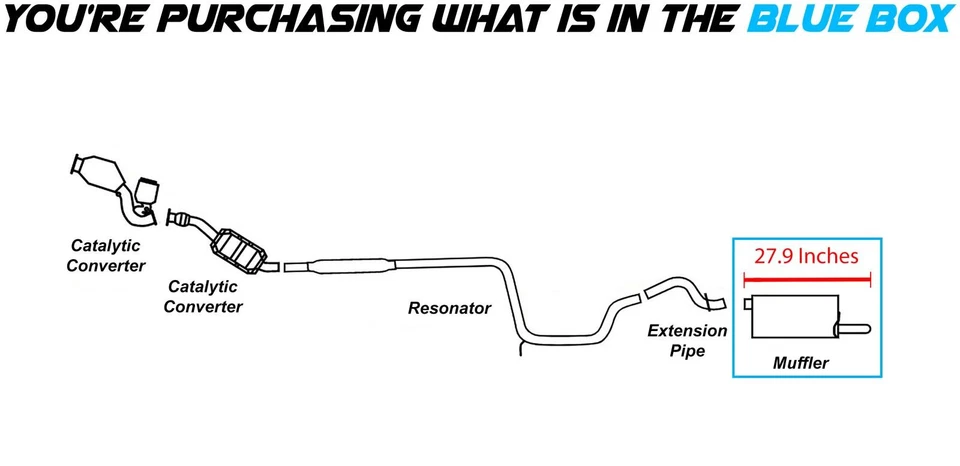 Silenciador de escape trasero de ajuste directo se adapta a: Mercury Sable 2000-2005 3,0 L Foto 3 de 3
