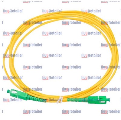 20M SC/APC Simplex Singlemode Fiber Optic Patch Cord Cable 3.0mm FTTH PVC Jumper