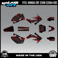 Graphics Kit for Honda CRF250R (2004-2009) CRF 250R Twitch Series - Red