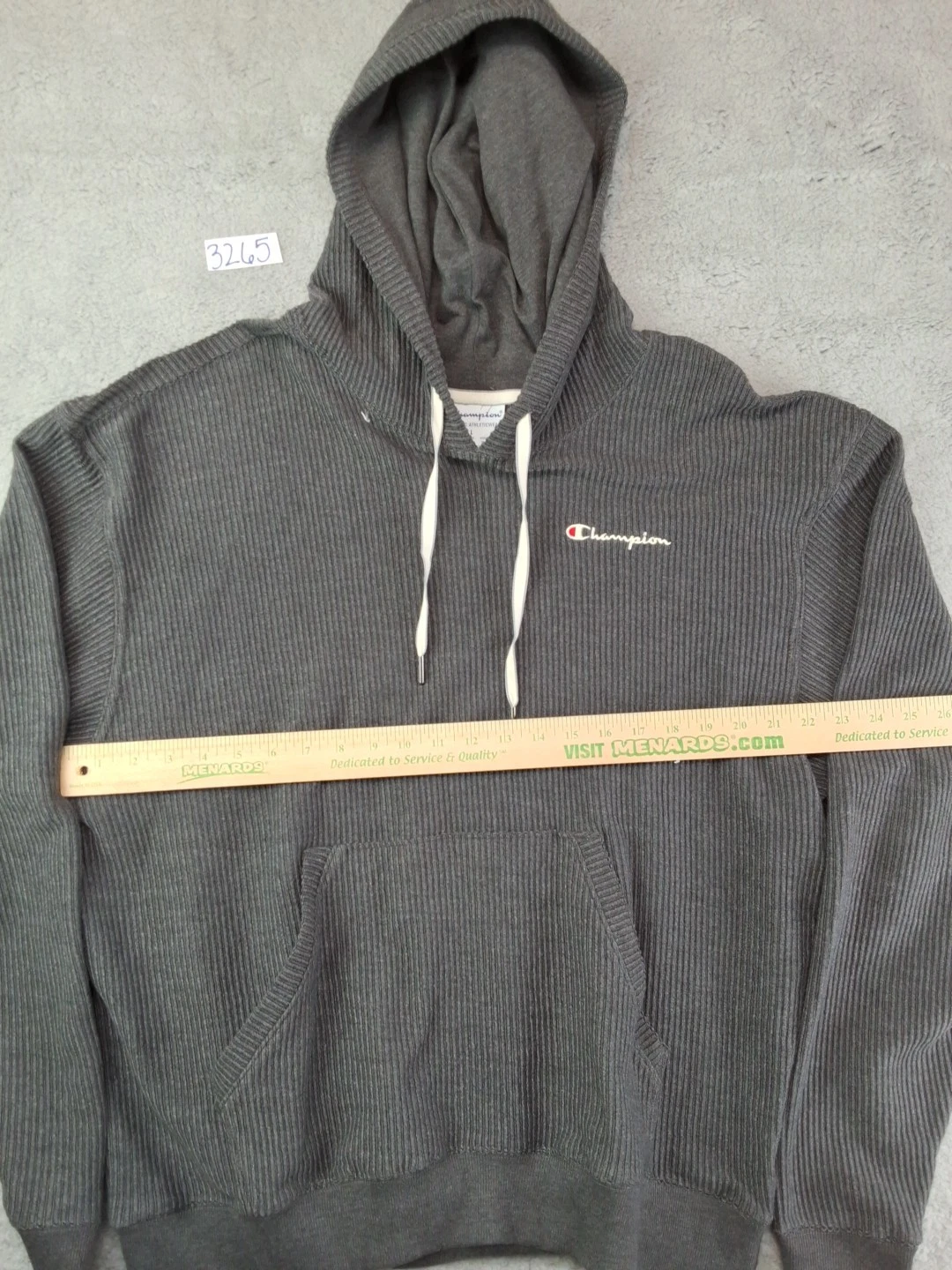 VETEMENTS Maglione Champion adulto grande grigio pullover felpa con cappuccio misto cotone sensazione rialzata