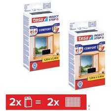 tesa 55918-00500-01 COMFORT mosquito net L x H 120 cm x 240 cm anthracite 2 pcs.