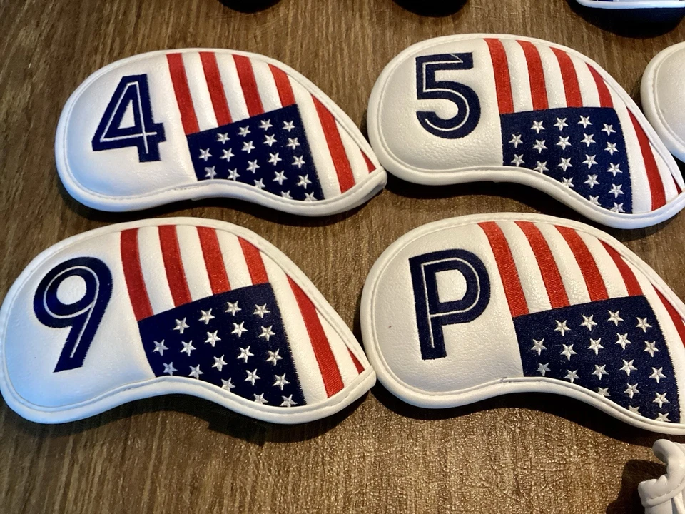 Cuero PU Estrellas y Rayas Bandera Driver, Calle, Híbridos, Hierros Cubiertas para Cabeza Foto 2 de 4