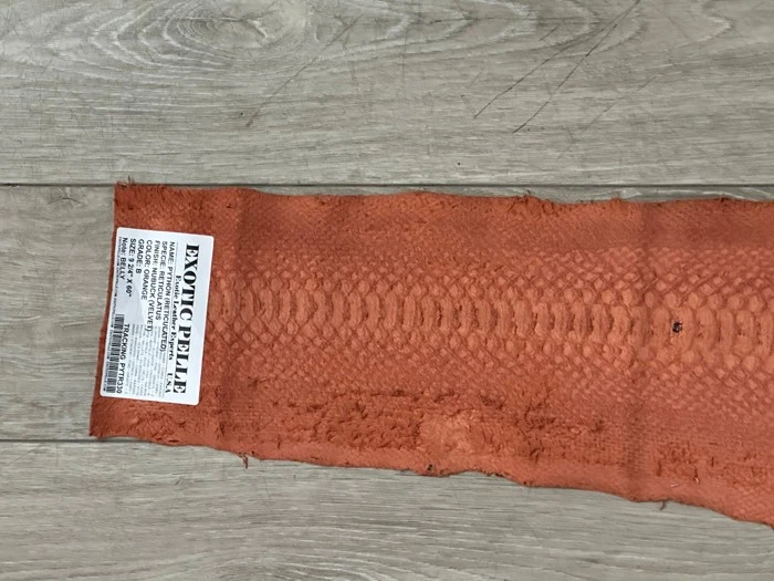 Grande Naranja Pitón Nubuck Cuero Genuino Piel de Serpiente Piel Real Piel de Serpiente Gamuza 30 Foto 4 de 4