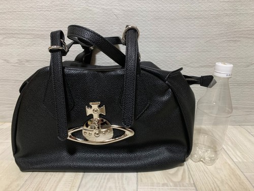 Vivienne Westwood accord Boston bag Tote bag Black Leather Orb Inner pocket ③ - Picture 8 of 9