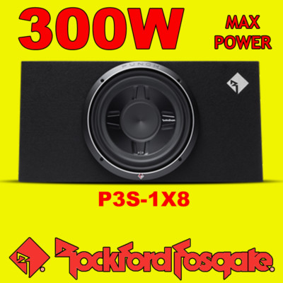 Rockford Fosgate 8'' Zoll PUNCH 300W Auto Audio Subwoofer Sub flaches Gehäuse