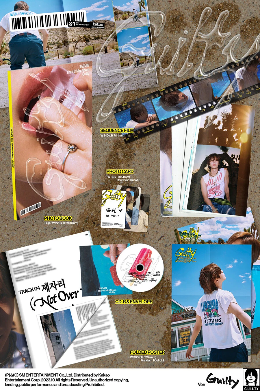 SHINEE TAEMIN GUILTY 4th Mini Album PHOTOBOOK Ver/CD+Book+Card+