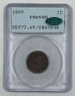1895 1C ANACS PR65RB Indian Head Penny Wreath Reverse