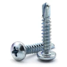 (100) Pan Head Phillips 1/4 x 3/4 Self Drilling Tek Screw #3 point 100pcs Zinc