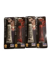 2 RUBIES WHITE  2 RED CREAM Halloween Party Costume Makeup. 1oz. Fast Shipping 