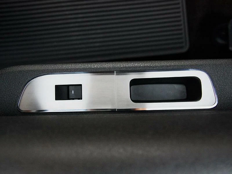 Guarnição de controle de braço de porta de aço inoxidável escovado para 2010-2014 Ford F-150 Supercrew - Imagem 4 de 4