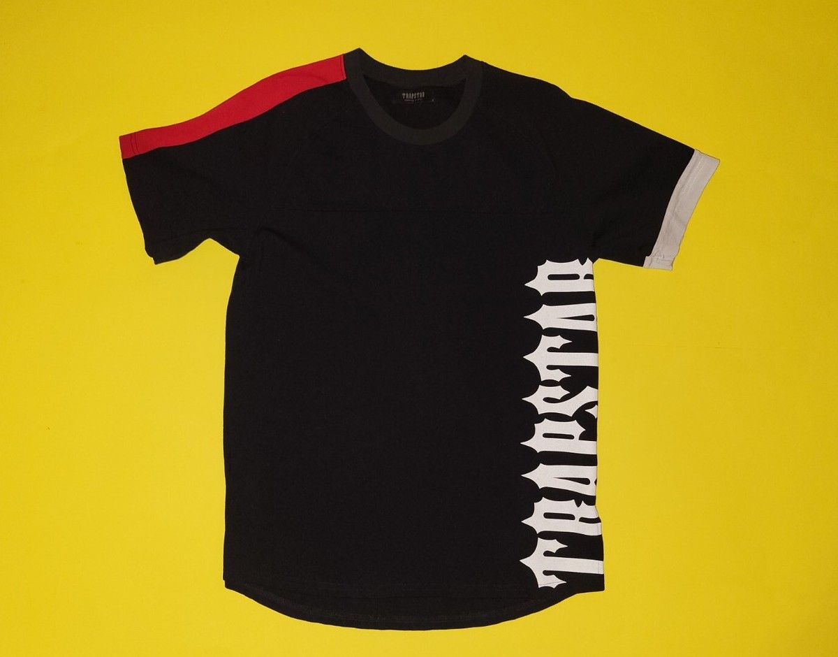 Trapstar London Black Red T Shirt RARE Side print Grail Size