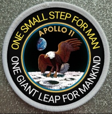 3'' Apollo 11 NASA Mondmission Sublimation Aufbügeln oder Aufnähen Patch Abzeichen