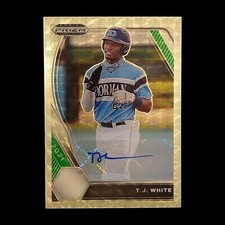 2021 Panini Prizm TJ White Gold Vinyl Auto 1/1 Autograph