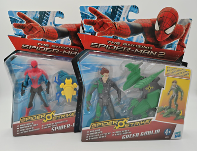 その他 Amazing Spiderman 2 2PCS Amazing Spider-Man 2 GREEN GOBLIN Spider Man 3.75'' Figure