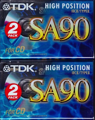 2 x 2 TDK SA90 IEC II/Type II High Position - MC Leercassette NEU/OVP