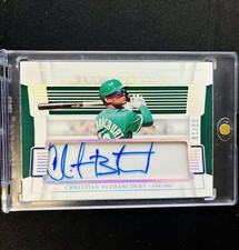 2022 Panini National Treasures Christian Bethancourt SSP /10 Shadow Box Auto A's