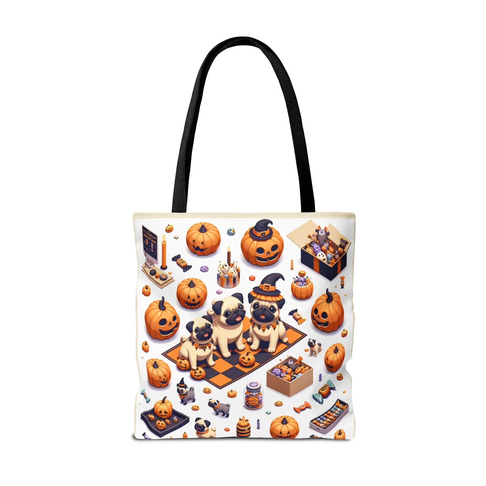 Halloween and Pugs Tote Bag