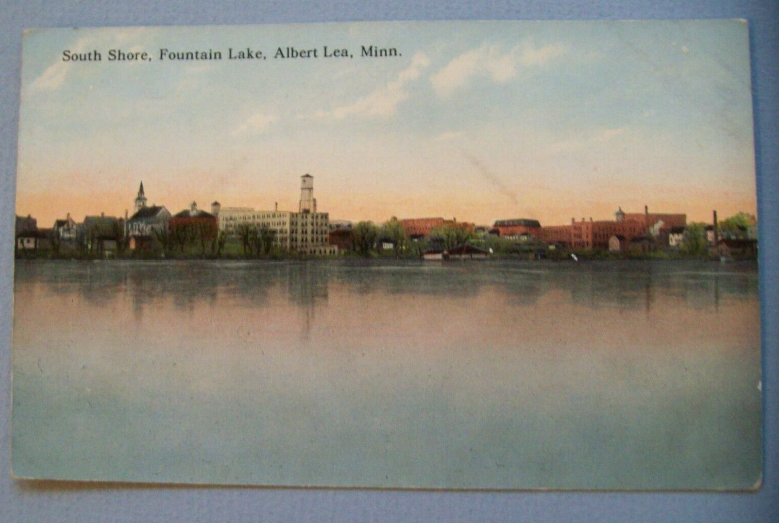 South Shore, Fountain Lake, Albert Lea Minnesota MN postcard eBay