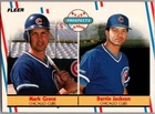 1988 Fleer #641 Mark Grace & Darrin Jackson RC Chicago Cubs