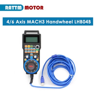 4 / 6 Axis MACH3 USB Pendant Wired Handwheel Controller MPG For CNC machine