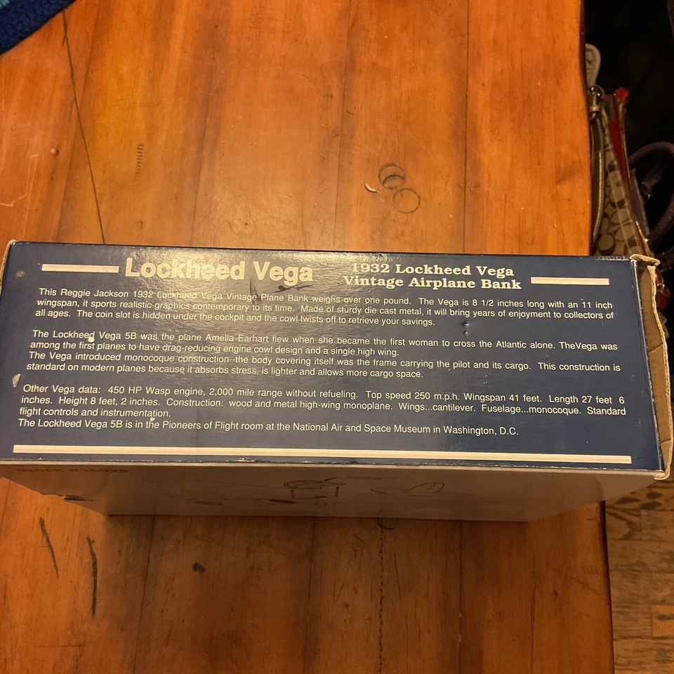 Reggie Jackson "Mr. October" 1932 Lockheed Vega Bank - Image 4 of 4