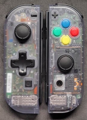 Custom New Nintendo Switch Clear Glacier Blue GBA Joy-Con