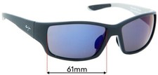 SFx Replacement Sunglass Lenses Fits Maui Jim Mj810 Local Kine - 61mm Wide